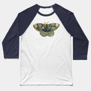 Watercolor Brahmin Moth Baseball T-Shirt